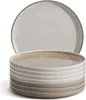 Steingut Teller Set 8 Personen Mix, Shadow Stone/Nordic Produktbild-Vorschau 1