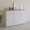 Buffet Liko mit 4 Schubladen und 2 Türen, Weiß und Produktbild-Vorschau 4