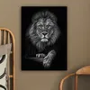 Wanddeko 60x80 cm - Tiere - Löwe - Schwarz - Weiß, Deko Produktbild-Vorschau 5