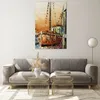Bilder auf glas - Einteilig - Kutter Hafen Öl - 80x120cm - Produktbild-Vorschau 7