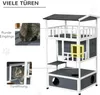 Kočičí domek PawHut, 4 patra, kočičí vila, venkovní bouda Náhled obrázku produktu 5