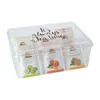 A clear plastic box filled with tea bags, with text printed on the lid. Náhľad obrázku produktu