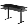 A black adjustable height desk shown from an angle, against a white background. Náhled obrázku produktu
