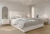 AX LIVING Lit avec rangement Merea lit double lit beige Voir les images du produit 1