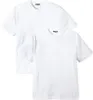 Two white t-shirts are stacked on top of each other against a white background. Produktbild-Vorschau