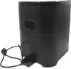 A black air fryer seen from the side and back, with its power cord and plug visible. Voir les images du produit