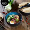 Ramen-Schalen-Set, 2er, Keramik, blau, mit Deckel & Löffel Produktbild-Vorschau