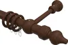 Interdeco Gardinenstange / Vorhangstange Nussbaum lackiert, Produktbild-Vorschau 1