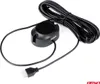 A black parking sensor with a coiled black wire and a white connector on a white background. Anteprima dell’immagine prodotto