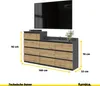 FURNICA - GABRIEL - Commode / Sideboard avec 10 tiroirs Voir les images du produit 2