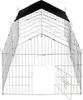 A wireframe structure of an animal enclosure with a black tarp covering the roof. Náhľad obrázku produktu