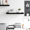 vidaXL Plávajúca nástenná polica čierna 60x23,5x3,8 cm MDF Náhľad obrázku produktu 3