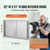 Edelstahl Grill-Zugangstür, 914 x 534 mm - Produktbild-Vorschau 2