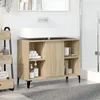 vidaXL Umyvadlová skříňka s policí Sonoma dub 80 x 33 x 60 Náhled obrázku produktu 4