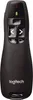 A black Logitech wireless presenter is shown against a white background. Podgląd zdjęcia produktu