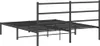 A black metal bed frame with a headboard, shown from a side-diagonal angle against a white background. Náhľad obrázku produktu