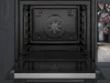 An open built-in oven with a black interior and stainless steel handle. Produktbild-Vorschau
