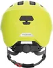 The back view of a yellow bicycle helmet. Voir les images du produit