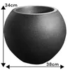 Pflanztopf Blumentopf rund Kugel Ø 40cm Höhe 34cm Produktbild-Vorschau 2