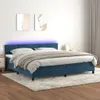 vidaXL Boxspringbett mit Matratze & LED Dunkelblau 200x200 Produktbild-Vorschau 12