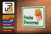 Holzschild Hinweis 18x12cm frische Pommes Restaurant Produktbild-Vorschau 4