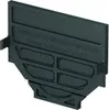 A black plastic drainage channel accessory, shown from a diagonal front-left perspective against a light gray background. Produktbild-Vorschau