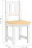 vidaXL Set di 4 sedute per bambini bianco e beige MDF Anteprima dell’immagine prodotto 8