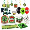 Party Deko Set Minecraft Geburtstagsdeko Kindergeburtstag Produktbild-Vorschau 1