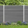 WPC Sichtschutzzaun Roma Line 3 x Zaunfeld grau und 4 x Produktbild-Vorschau 1