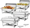 VEVOR rechteckiger Chafing Dish Set 8,5 L Speisenwärmer (4 Produktbild-Vorschau 1