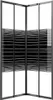 vidaXL Duschkabine mit Streifen ESG 80x80x180 cm Schwarz Produktbild-Vorschau 5