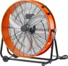 An orange and black industrial drum fan is shown on a white background. Podgląd zdjęcia produktu