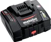 A black battery charger with red and white accents, shown from a slightly elevated angle against a white background. Anteprima dell’immagine prodotto