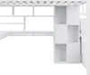 Hochbett 140x200 cm Weiß mit Schreibtisch & Regalen | Produktbild-Vorschau 12