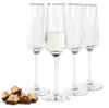Lot de 4 flûtes à champagne de 250 ml, verres élégants à Voir les images du produit 1