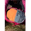 A person is packing a magenta backpack with an orange sleeping pad inside. A phone is in a mesh pocket on the side of the backpack. Anteprima dell’immagine prodotto