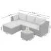 BEAUTYSOFA | SEVILLA Polyrattan Gartenlounge Beige – Produktbild-Vorschau 15