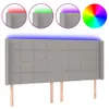 vidaXL LED Kopfteil Hellgrau 163x16x118/128 cm Stoff -  Produktbild-Vorschau 10