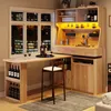 Flieks Hochschrank Küchenschrank mit ausziehbarem Tisch, Produktbild-Vorschau 1