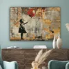 Wanddeko 120x80 cm - Banksy - Mädchen mit Luftballon, Produktbild-Vorschau 4