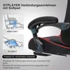 Close-up of a gaming chair armrest with diagrams illustrating its use in different scenarios. Produktbild-Vorschau