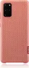 A red Samsung phone case with a textured surface is shown against a white background. Produktbild-Vorschau