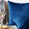 Lionmood Premium Samt Kissenbezug Blau 45x45cm -1er- Velvet Produktbild-Vorschau 1