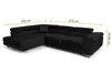 Ecksofa L-Form 275 x 202 cm Schwarz links mit Produktbild-Vorschau 10