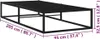 A black metal bed frame with dimensions indicated by text overlays. Anteprima dell’immagine prodotto
