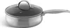 A stainless steel saucepan with a glass lid and a silver handle, shown on a white background. Náhled obrázku produktu