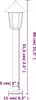 A line drawing of a black lamp post with dimensions indicated by purple lines and text. Voir les images du produit