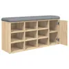 vidaXL Panca per scarpe in rovere Sonoma 102x32x50 cm Anteprima dell’immagine prodotto 9