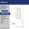 Walk-In-Dusche Duschwand 110x200 cm schwarz Duschabtrennung Produktbild-Vorschau 4