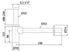 Sifón k umývadlu 5/4", odtok 32 mm, okrúhly, farba gun Náhľad obrázku produktu 3
